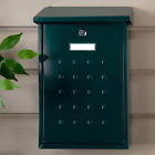 296511 Signature Hardware Premium Locking Wall Mount Mailbox With Green Powder