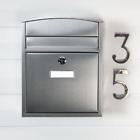 296525 Signature Hardware Compact Locking Wall Mount Mailbox Stainless Steel