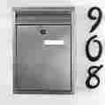 296529 Signature Hardware Zaguan Locking Wall Mount Mailbox Stainless Steel
