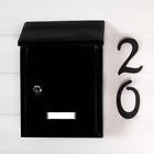 296540 Signature Hardware Smart Locking Wall Mount Mailbox In Black Powder