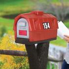2jsugzp2lo Large Red Barn Mailbox With Mount Rustic Farmhouse 0852806007307