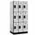 S-33361gry 3-tier Salsbury Industries 36 In W X 76 H 21 D See-through Designer Wood Lock
