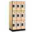 S-33361map 3-tier Salsbury Industries 36 In W X 76 H 21 D See-through Designer Wood Lock