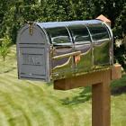 307682 Signature Hardware Bartlett Post Mount Brass Mailbox With Mail Imprint