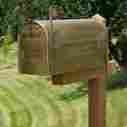 307687 Signature Hardware Stevenson Oversized Locking Post Mount Mailbox In Antique Brass
