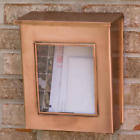 307707 Signature Hardware Vertical Wall Mount Copper Mailbox With Viewing Panel