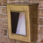 307708 Signature Hardware Vertical Wall Mount Brass Mailbox With Viewing Panel