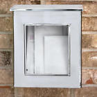 307709 Signature Hardware Vertical Wall Mount Stainless Steel Mailbox With Viewing