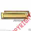 32242spblg 308951 Gatehouse Brass Plated Letter Mail Door Slot 13 X3 Hinged Flap Front Back Plate Gold New 749694671072