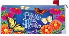 3096mm Custom Decor Bless This Home Flower Butterfly Magnetic Mailbox Cover