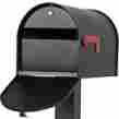 31485 Unbranded Locking Mail Box Heavy Duty Security Mailbox Red Flag Post Office Bank Black 748613031485