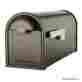 32069 Rubbed Bronze Architectural Roadside Mailbox Post Mount Oil Powder Coat Steel Metal Decorative 658551232069