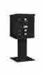 3405s-03blk 3256703 Salsbury Industries 3-door Pedestal Mailbox In Black Finish Id