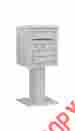 3405s-03gry 3256706 Salsbury Industries 3-door Pedestal Mailbox In Gray Finish Id