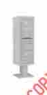3414s-06gry 3256944 Salsbury Industries 4c Pedestal Mailbox With 6 Mb2 Doors In Gray Id