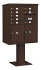 3410d-08brz 3257110 High Bronze Id Mailbox 10-door Pedestal