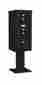 3410sa-04blk 3257175 Salsbury Industries 10-door Single Column Mailbox With Pedestal Base In Black Id