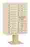 3412d-22san 3257209 Salsbury Industries Pedestal Mailbox With Master Commercial Lock In Sandstone Id
