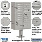 3316gry-p Salsbury Industries Cluster Box Unit With Pedestal Size Doors