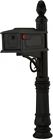 34078 Mailbox Post Combination Black Double Walled Plastic Heavy 7031108834078