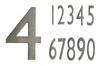 3585apa-4 Architectural Mailboxes Brass Floating House Number
