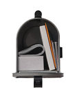 37121 Gibraltar Mailboxes Grayson Medium Galvanized Steel Gray Post 9145342037121