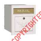 4145e-w 4145w Cast Mailbox Aluminum Locking Slot White Column Salsbury Brass Door