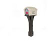 416700-01 Post Mount Mailbox Large Plastic Washed Stone Espresso 0852806007314