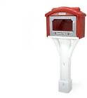 417050-01 Mailbox Post Large Plastic Vinyl Reddish Brown White 0852806007567
