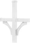4372wht Salsbury Industries Mailbox Post Stand Mounted Finish White 0820996101105