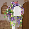 45802 Unbranded Solar Lighted Cascading Wisteria Butterflies Mailbox Cover Swag With