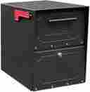 47363 Architectural Mailboxes Large Locking Mailbox Security Post Mount Secure Lockable Black Steel Metal 738144247363