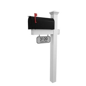 4ever Products 793611128699 The Jackson Complete Mailbox System - Vinyl/pvc Post Includes