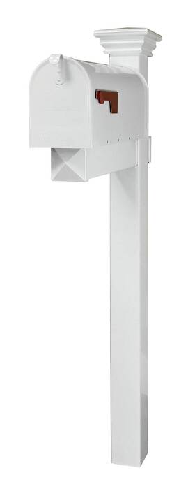 B07qr67pn6 4ever Products The Buchanan Vinyl/pvc Mailbox Post - Complete Decorative Curbside