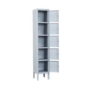 5 Grid Office Employees School Gym Corridor Five Tier Box Storage Metal Locker