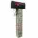 50-pk40ssgs Eye Level Gray Stacked Stone Mailbox Post 0838970005363