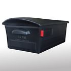 5042560 Black Mail Box Post Mount Plastic Wide Slot 648865042560