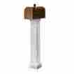 581700000 Mayne Mailbox Pedestal Post Mount Only Roadside Not Included White