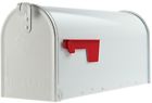 60697 Mailbox White Galvanized Steel Residential Flags Medium 691171760697