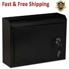 631-02-blk No Multi Purpose Wall Mountable Suggestion Box Black Durable Heavy