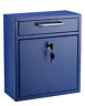 631-05-blu Adiroffice Locking Drop Box Wall Mounted Mailbox Medium 689789156605