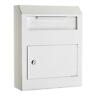 631-07-whi Adiroffice Wall Drop Mailbox Medium Locking Hopper Door 0815236019678