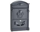 631-0803 Adirhome Mountable Steel Black Ancient Castle Rustic Mailbox 819598021324