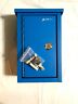 631-11-blu Adiroffice Blue Coated Steel Outdoor Business Key Storage Mailbox Drop
