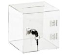 637-02-1 Adiroffice Clear Acrylic Ballot Comment Suggest Donation Box With Rear