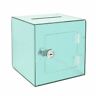 637-02-1-crg Adiroffice Crystal Green Acrylic Donation Box Ballot Cash 819598028835