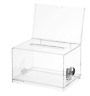 637 Adiroffice Acrylic Donation Ballot Box With Lock Clear 689718979695