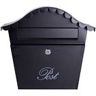 6933315517120 Giantex Wall Mount Black Mail Box Retrieval Door