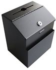 7327 Mail Box Locking Inter Office Mailbox Drop Steel Suggestion Wall Mount Black 742574027327