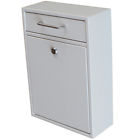 7410 Mail Boss Locking Security Drop Box Metal Off White Color Wall Mount Post Office Safe 733281537490